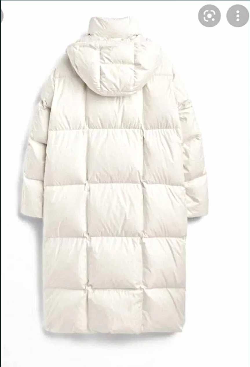 Massimo Dutti Długa kurtka puchowa Płaszcz puchowy zimowy 40L