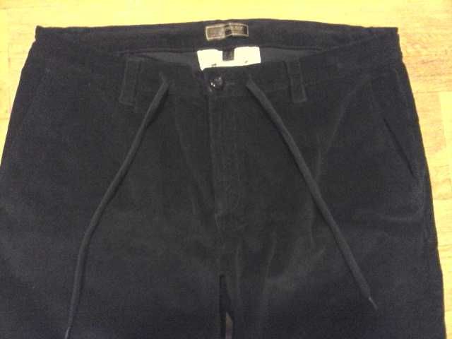 spodnie męskie cienki sztruks  granat nowe Bonprix