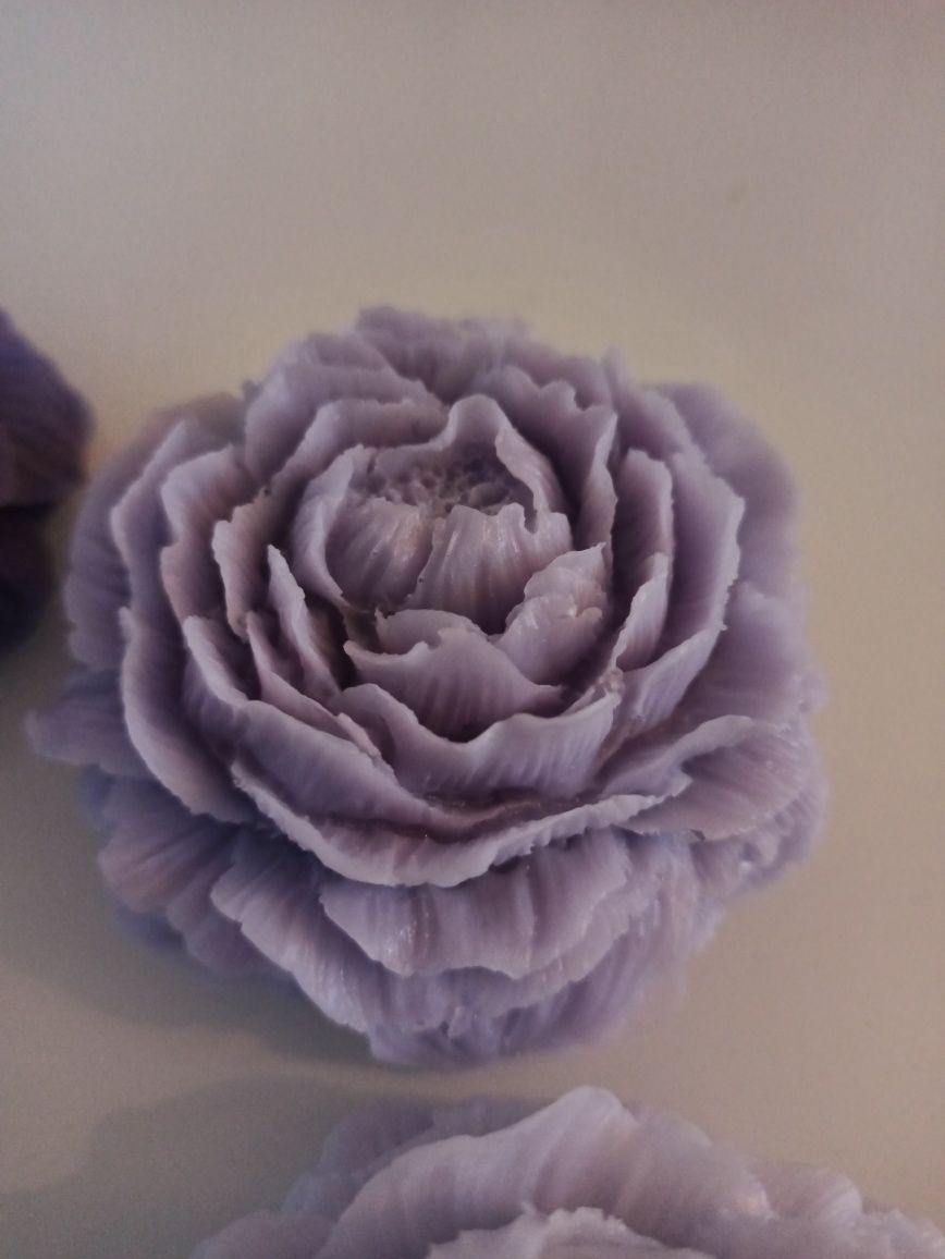 Mydełko glicerynowe handmade, kwiat piwonii, zapachowe
