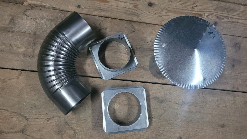Kolano dymne Kolanko dymowe fi 120 mm  do pieca koza trociniaka parnik
