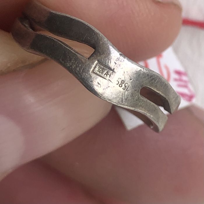 Обручка срібна вінтаж