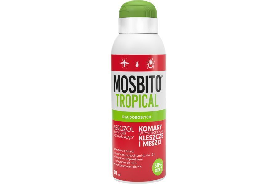 Odstraszacz na komary, meszki i kleszcze Mosbito Tropical spray 90ml