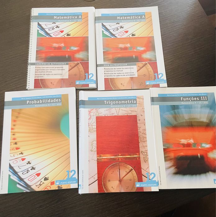 CINCO livros Matemática A - 12.Ano NOVOS Apenas 15€