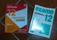 Livros preparação exames português e matemática