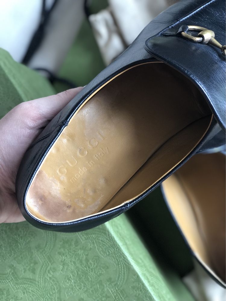 Gucci piękne czarne mokasyny skóra roz 7/41