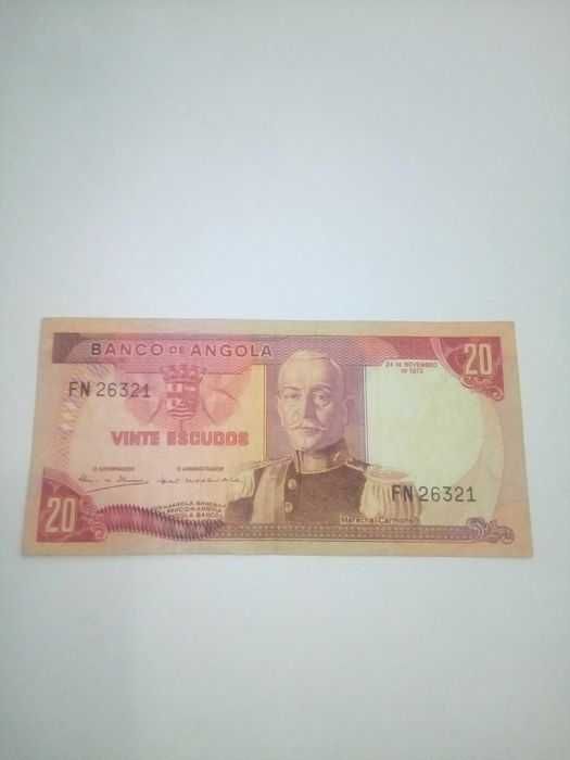 moedas e notas de angola e de portugal