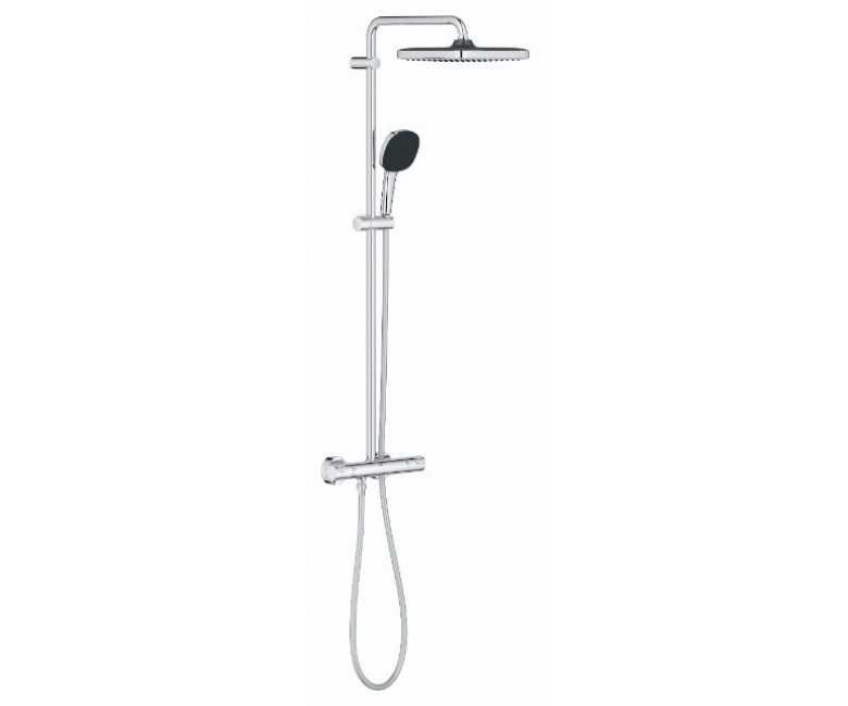 Душова система с термостатом Grohe Vitalio 250 Cube хром 26696001