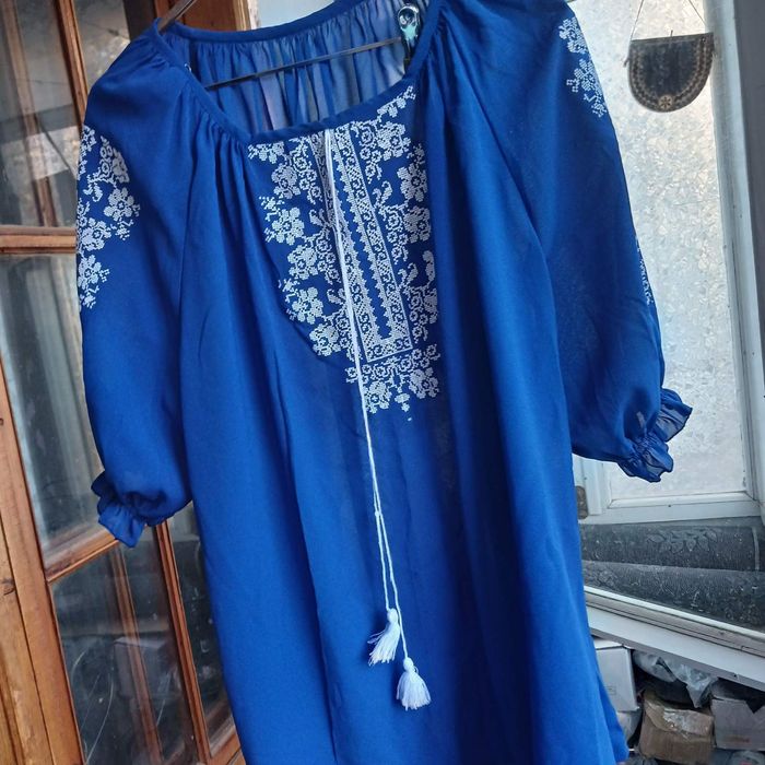 Нова вишиванка з шифону великий розмір