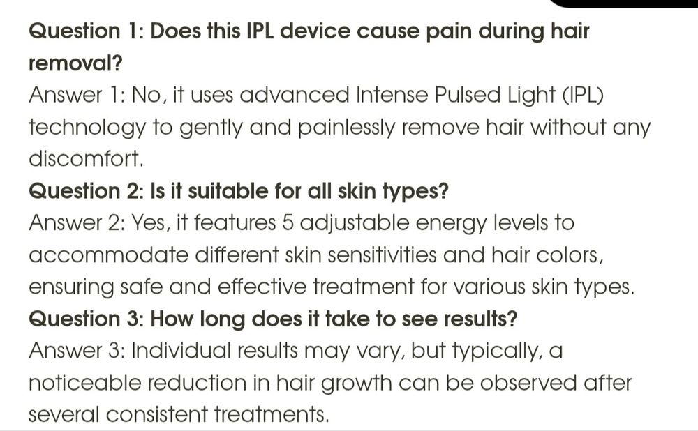 Depiladora IPL luz pulsada