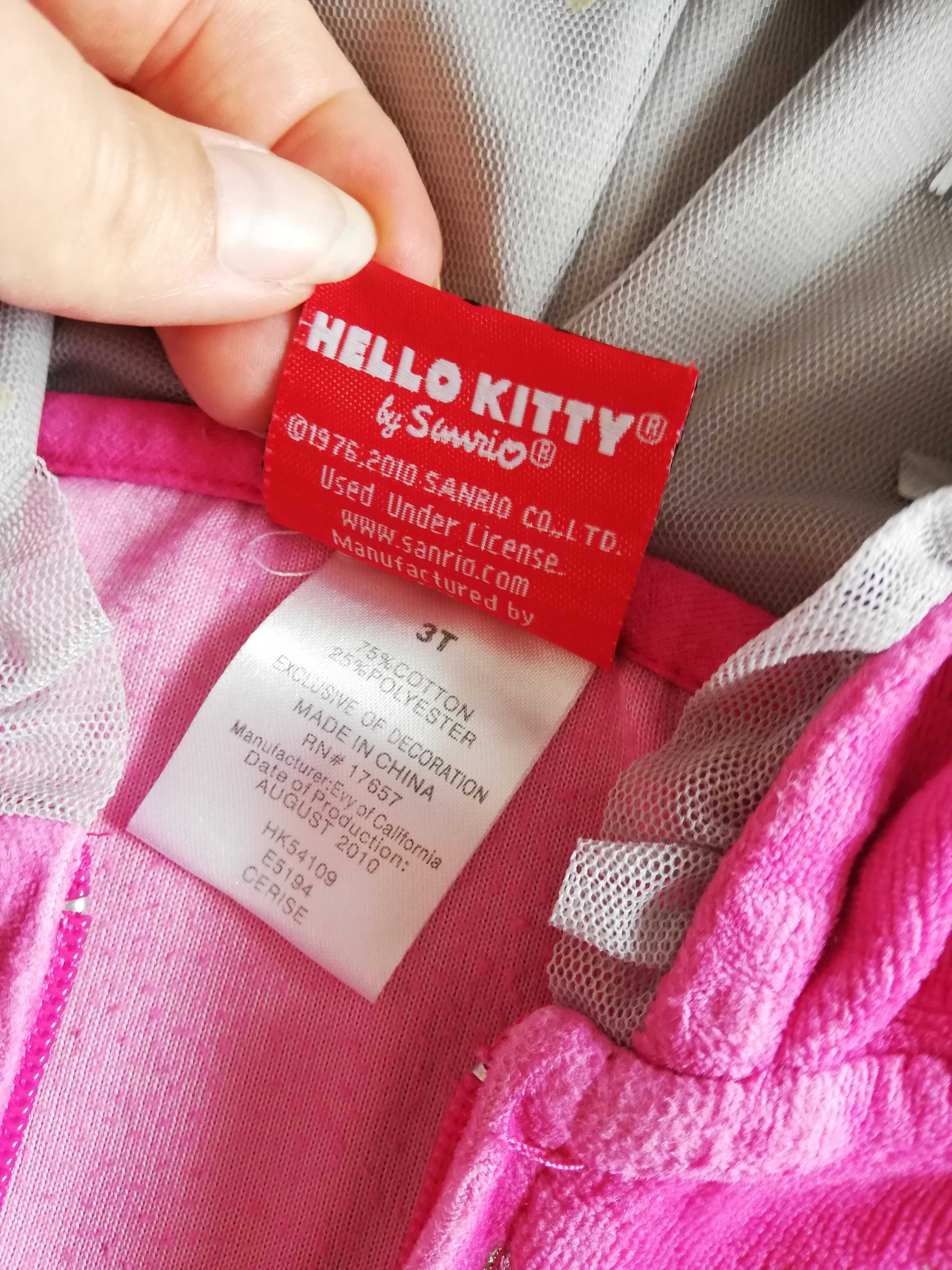 Sanrio Hello Kitty bluza różowa z kapturem 3T 98cm