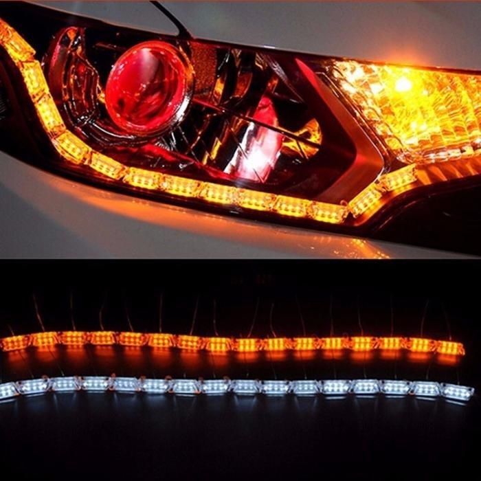 Crystal LED DRL, ДХО с бегущим или мигающим поворотом кристалы гибкие