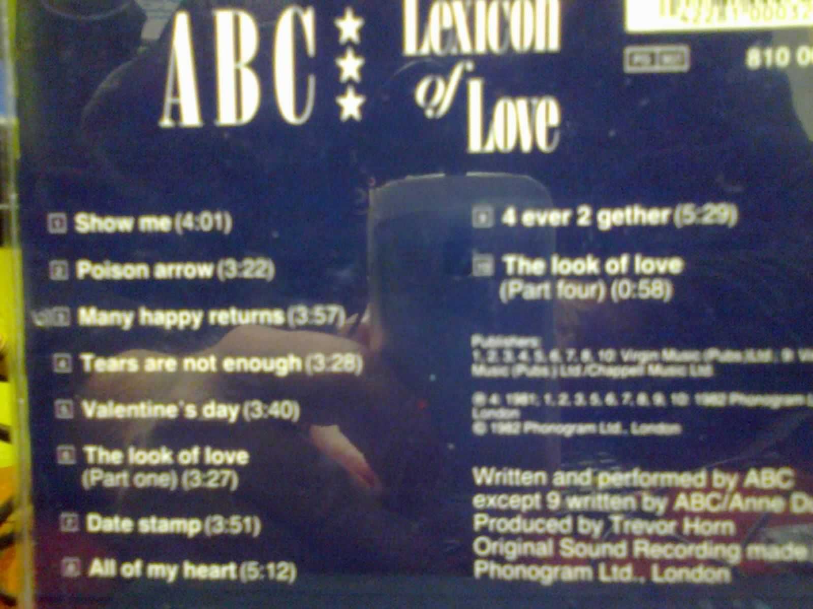 płyta cd grupy abc the lexicon of love orginał