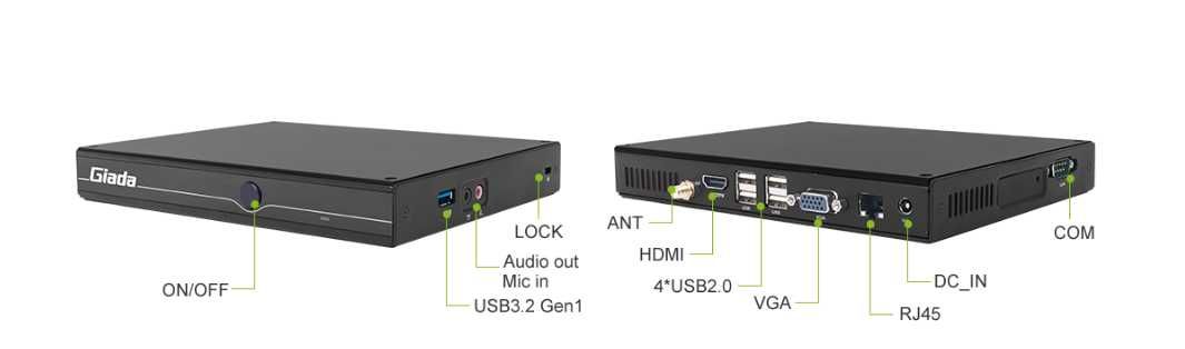 Mini PC Giada I39B-BF001 Celeron 120 SSD 4GB W10