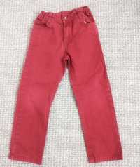 Spodnie jeans bordowe Zebralino 110
