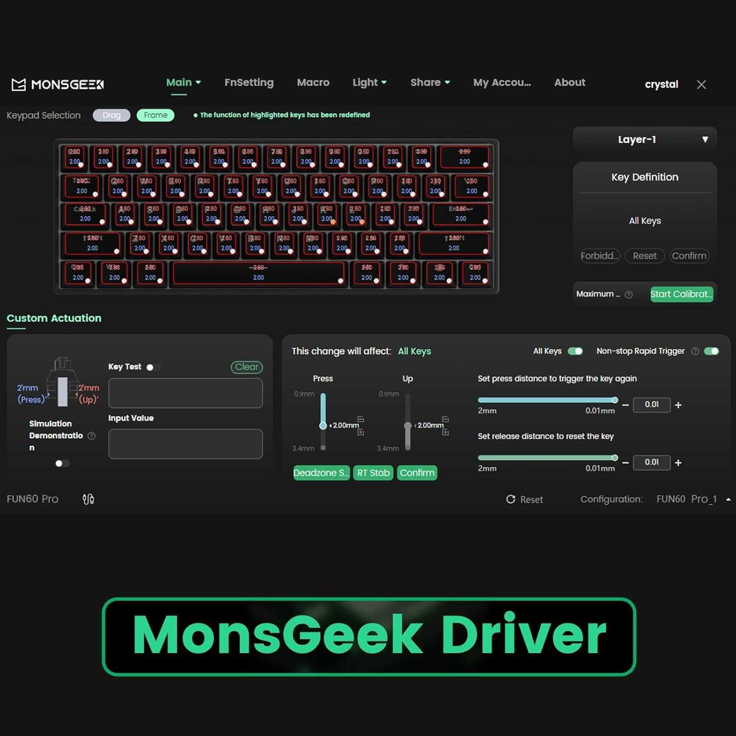 Игровая клавиатура Akko MonsGeek FUN60 Pro Black 60% Новые!