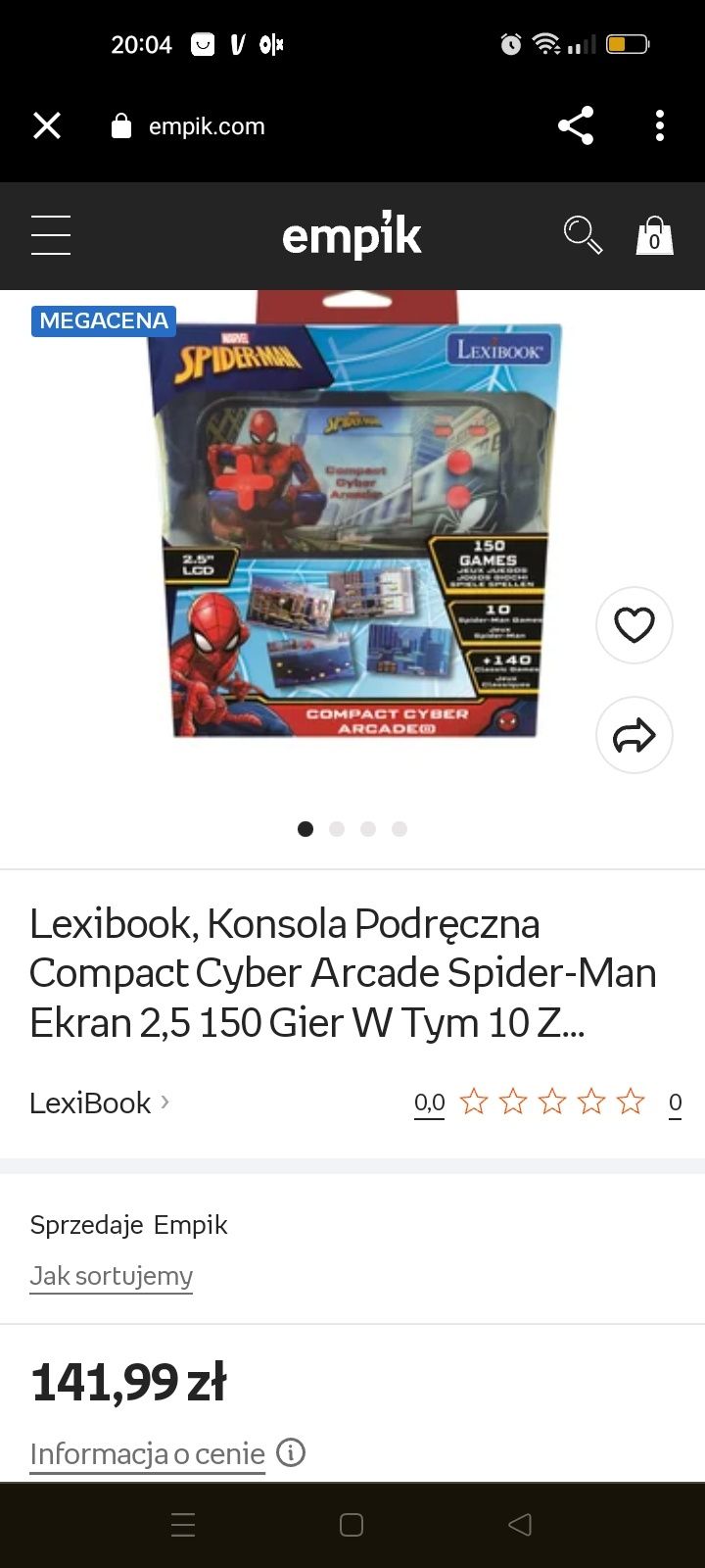 Lexibook konsola do gry Spiderman