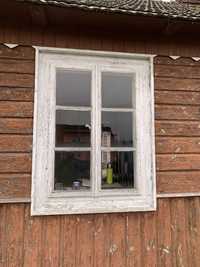 Okna używane drewniane dwuskrzydlowe dubeltowe
