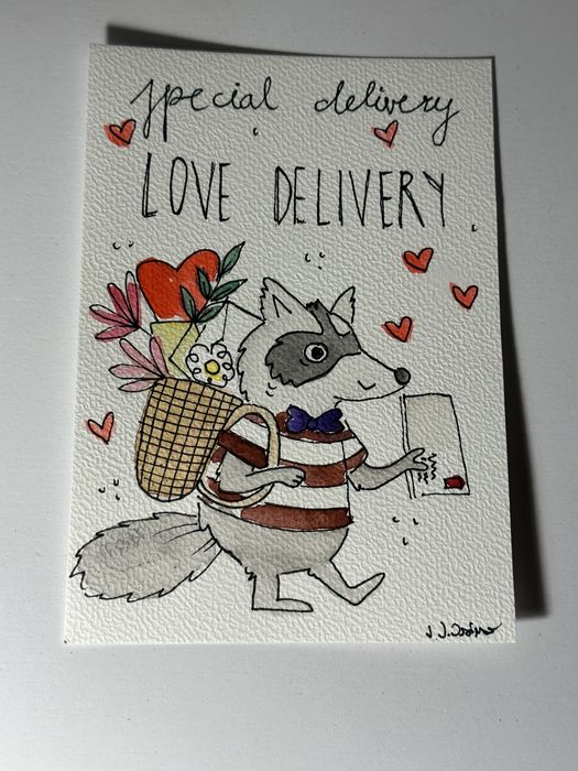 Kartka walentynkowa walentynki walentynka szop love miłość prezent