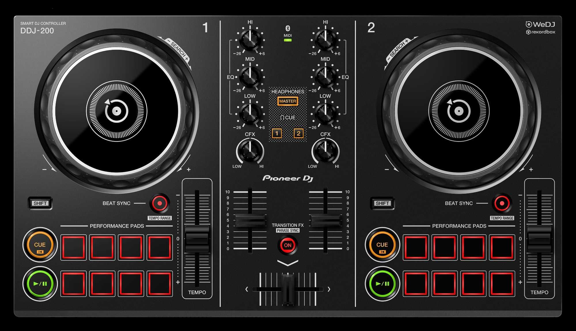 Pioneer DJ DDJ-200 2-kanałowy kontroler DJ nowy gwarancja