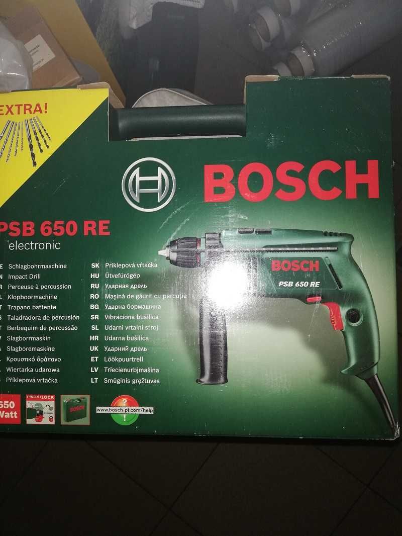 Wiertarka udarowa BOSCH PSB 650 RE electronic z walizką