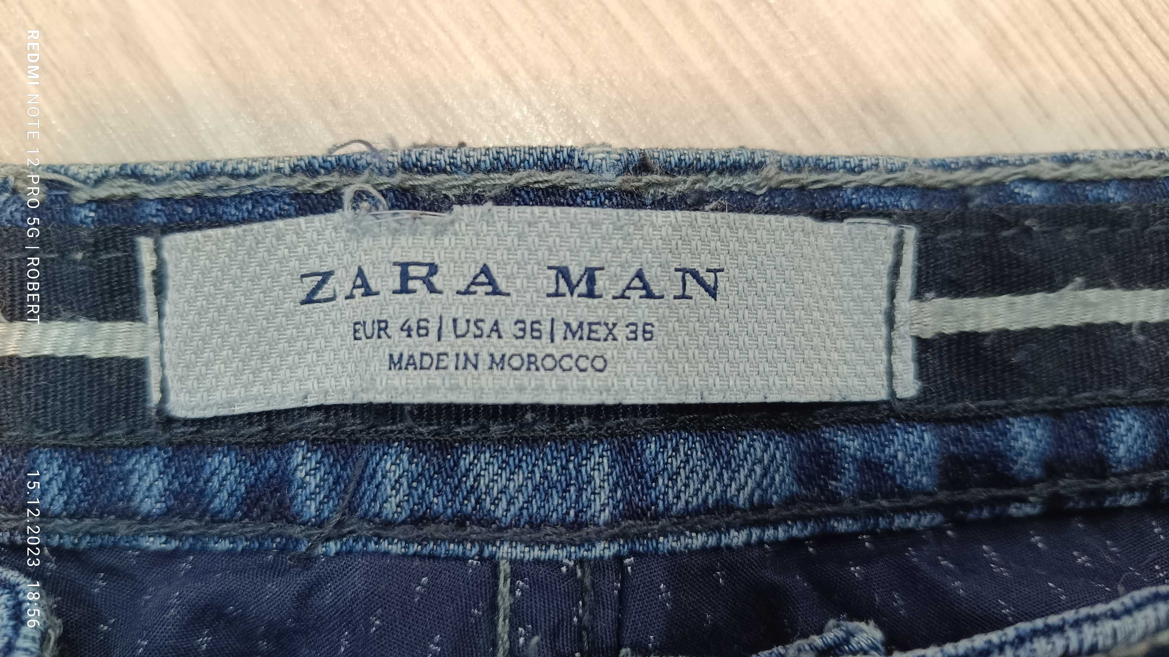 Jeansy spodnie męskie Zara Man roz. 34
