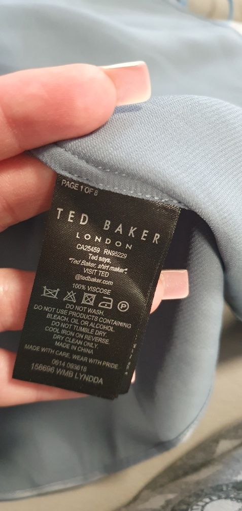 Bluzka na ramiaczkach z wiskozy Ted Baker nowa oryginalna xl