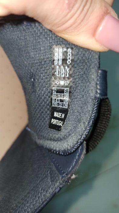 Мокасины крассовки ECCO p. 42, кожа