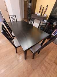 stół rozkładany z krzesłami lub bez
