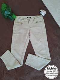 Spodnie chinosy w kolorze beżowym Mohito 36/S