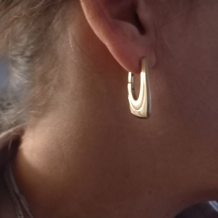 FOSSIL, piękne, duże kolczyki, stal nierdzewna.