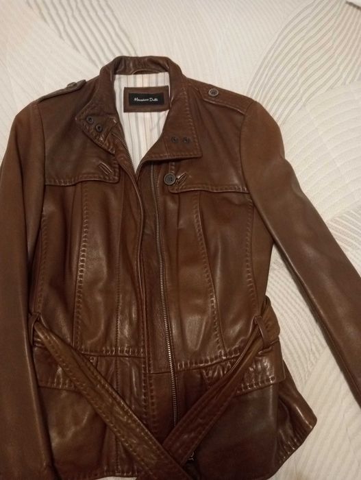 Casaco couro senhora da Massimo Dutti