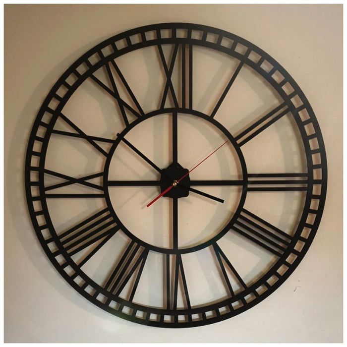 Zegar klasyczny II czarny 60 x 60 cm