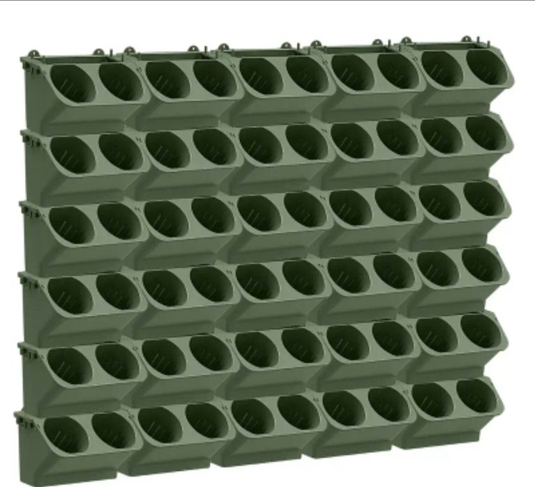 Zielona ściana, ogród wertykalny, doniczki pionowe