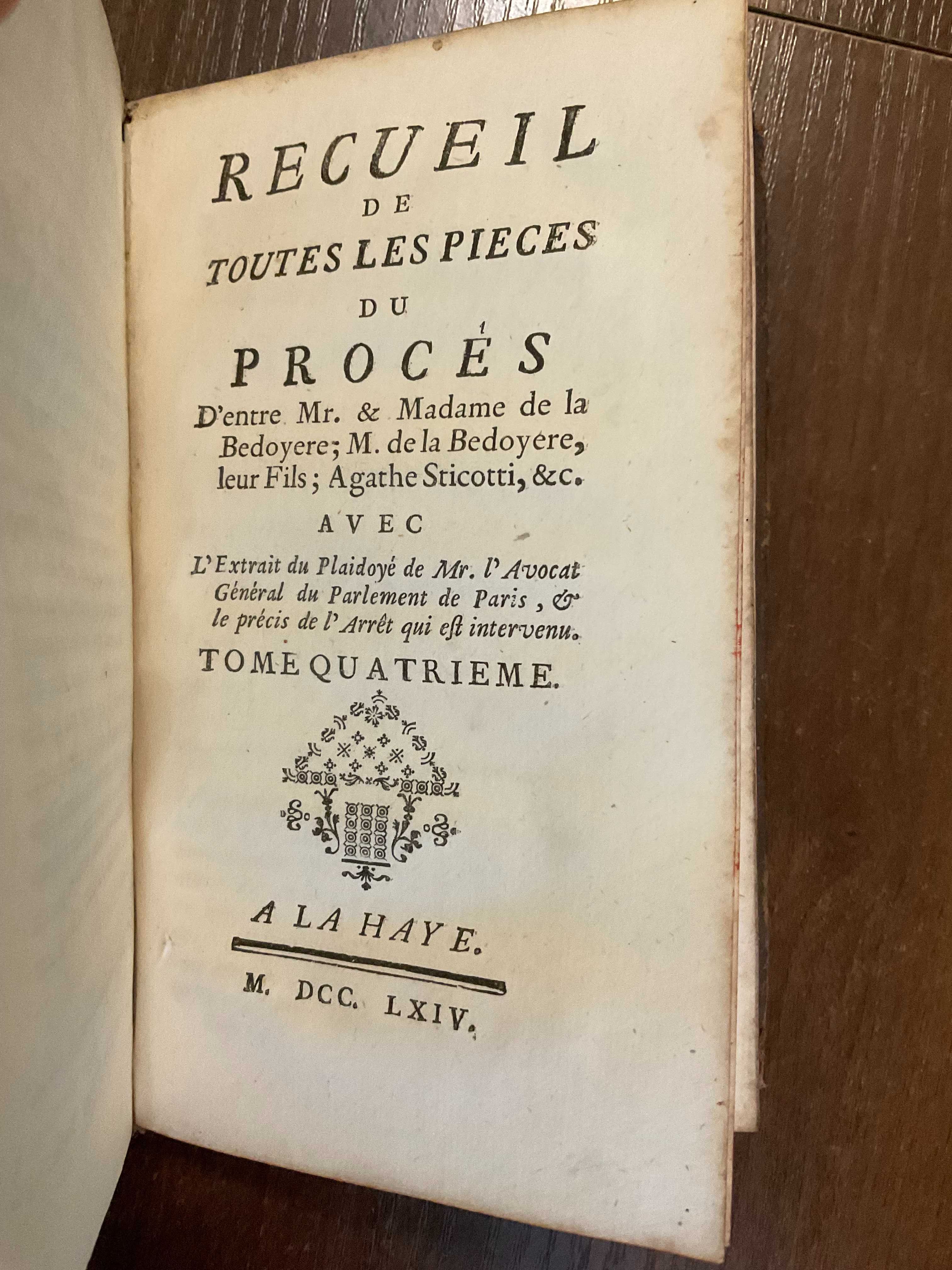 1764 Збірка документів судового процесу Стародрук