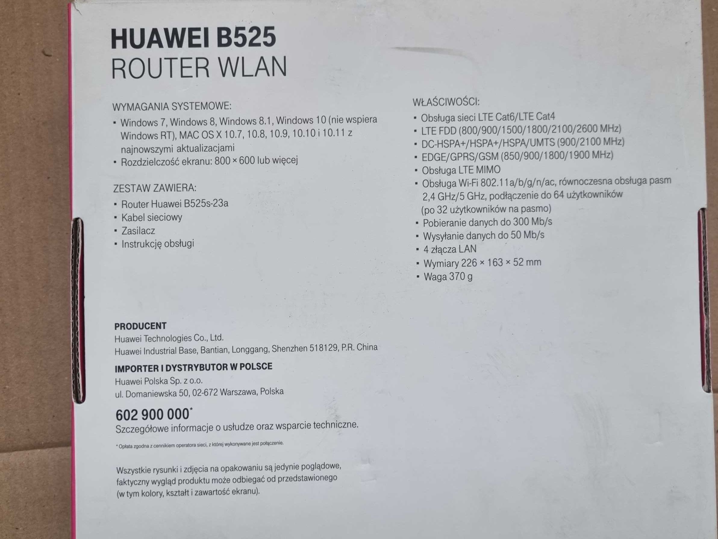 Router WLAN Huawei B525 SIM WiFi 4G LTE 300Mb