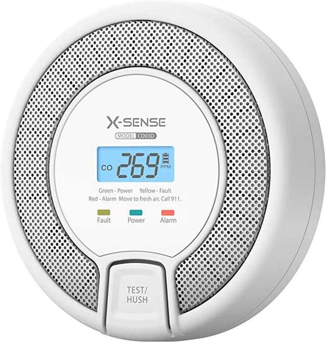 X-Sense Alarm czujnika tlenku węgla z cyfrowym wyświetlaczem