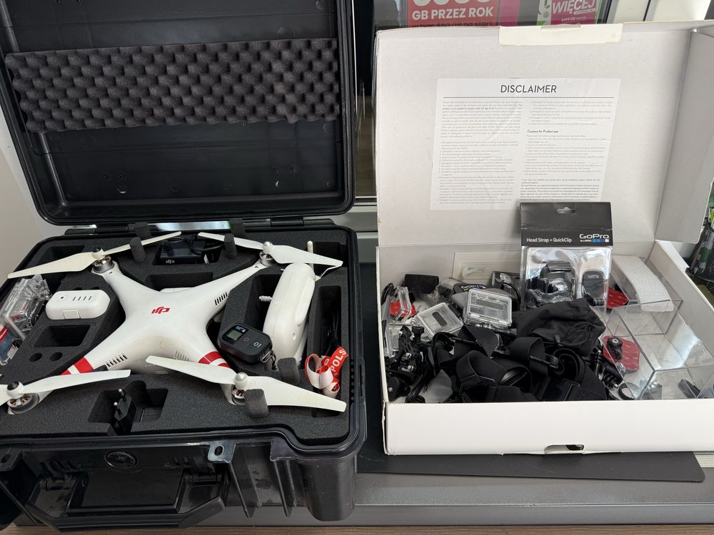 Dron DJI Phantom II + GoPro Hero 3 + mega zestaw