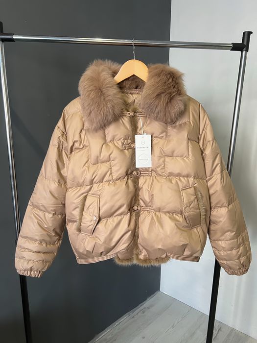 Куртка - пуховик на утином пуху с норковой отделкой