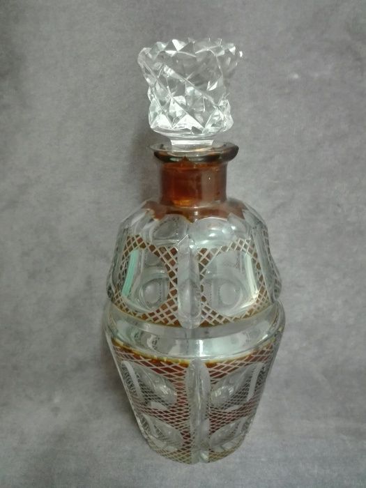 Karafka oraz 6 kieliszków - huta Josephine Szklarska Poręba - XIX wiek