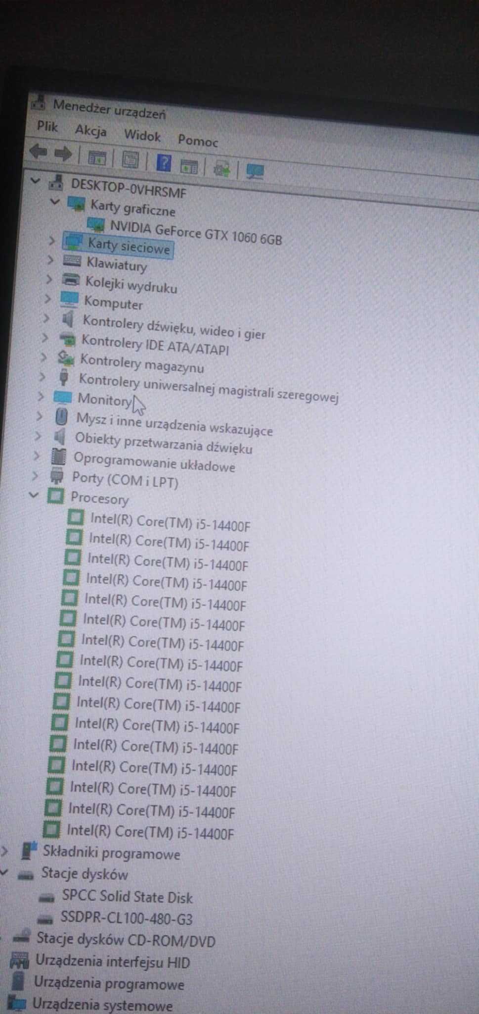 Komputer do Wszystkich gier i5-14400F 32GB  ram 3200mhz GTX1060 6GB