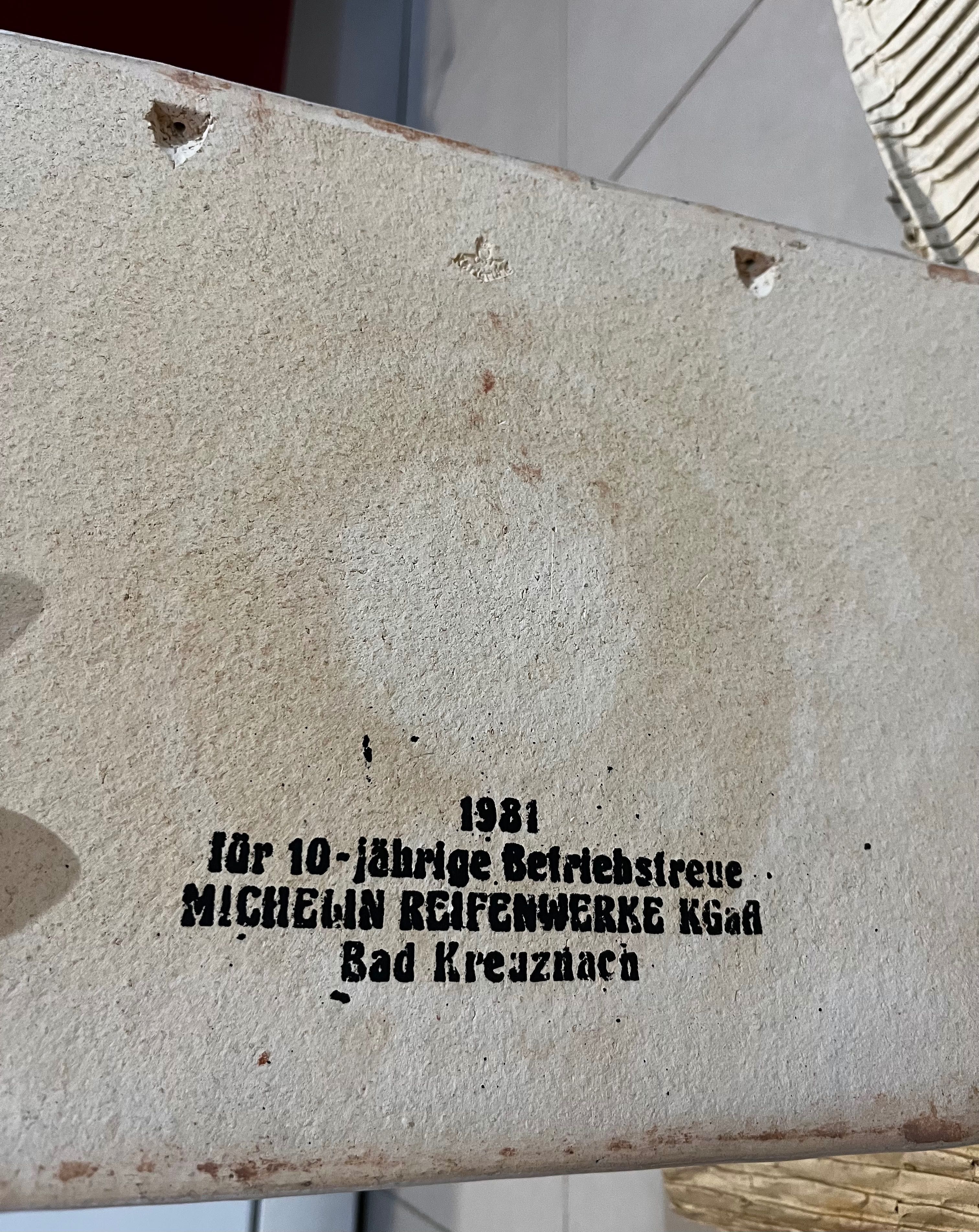Quadro cerâmica Michelin coleção