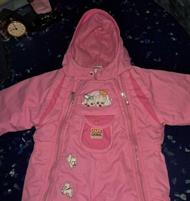 Kombinezon spodnie ocieplane sukienka i zabawki