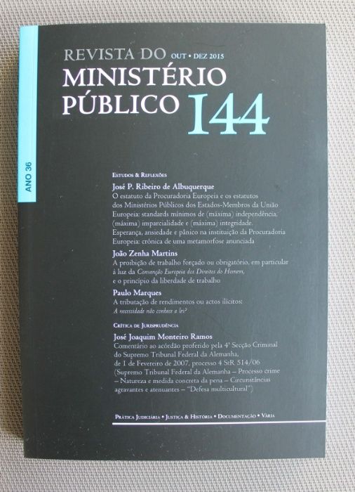 Revistas de 2015 do Ministério Público n.º 141, 142, 143 e 144