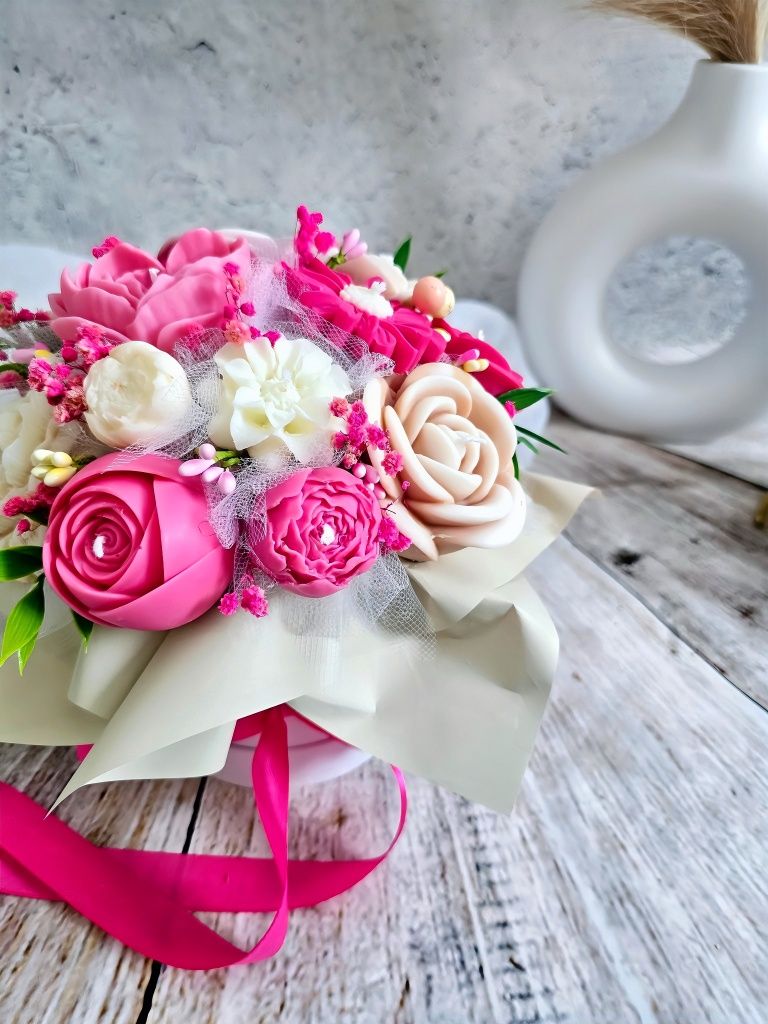 Flowerbox-candlebox bukiet ze świec sojowych