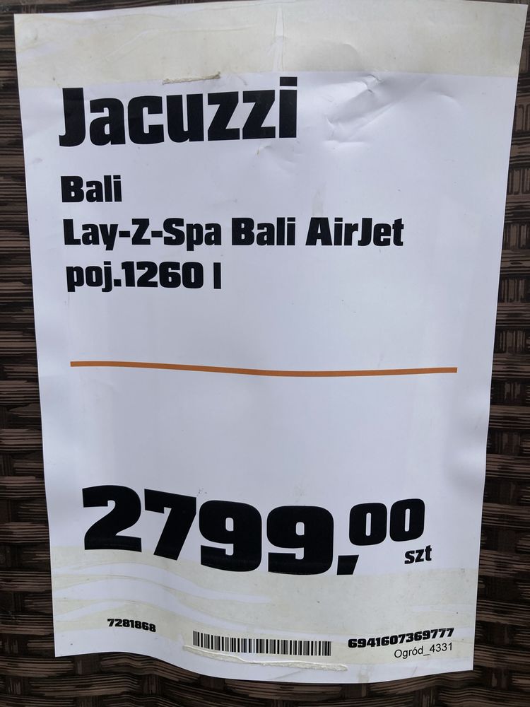 Lay-Z Spa Bali - Jaquzzi basen ogrodowy  ( na gwarancji!)
