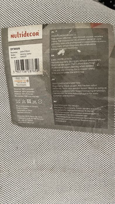 Dywan shaggy szary