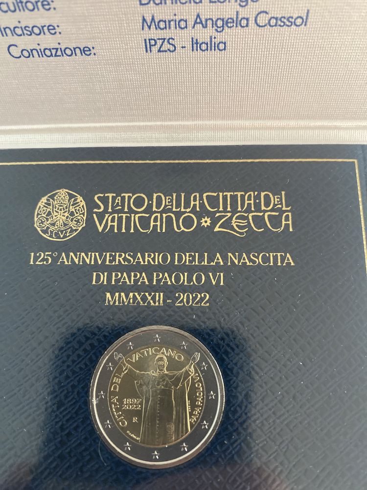 Moeda 2 euros Vaticano 2022