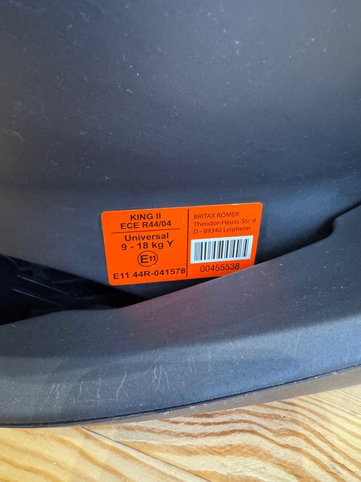 Fotelik samochodowy Britax Römer King II – stan idealny