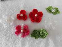 Flores de crochet para aplicação