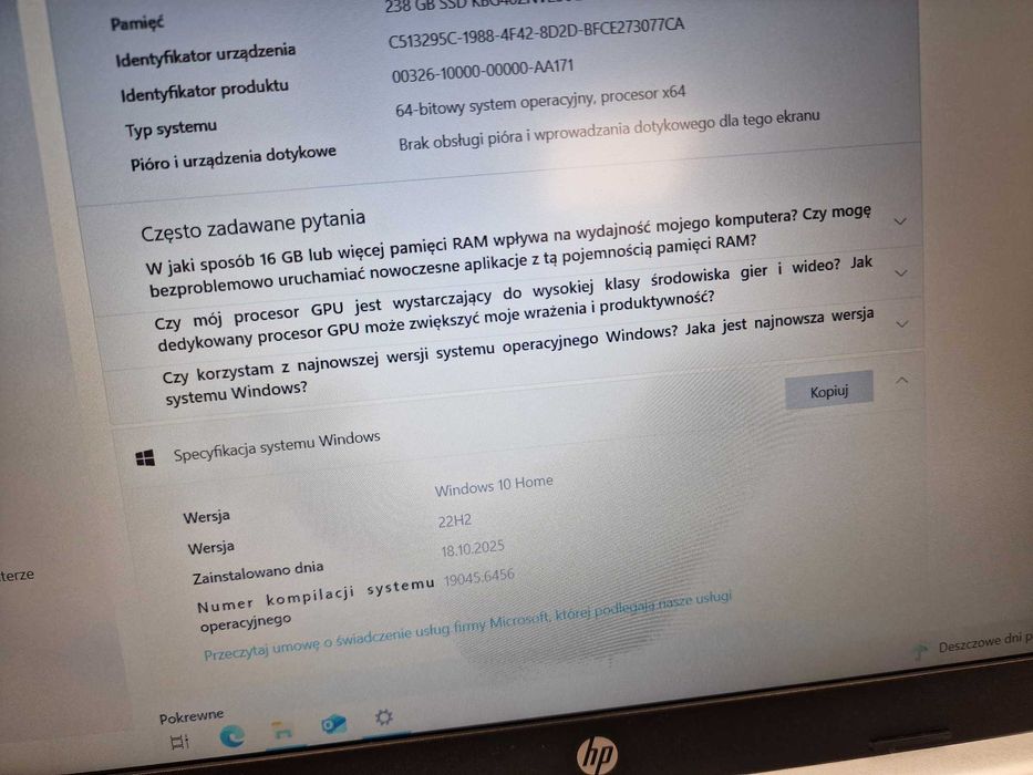 HP 15s fq1102nw/ i3-1005G1/ 16GB/ 256GB/ 15.6" FHD/ W10/ Grade A